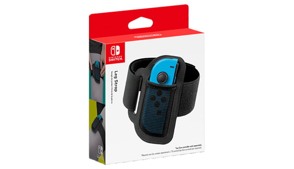 Nintendo Leg Strap Bomuldsfiber, Elastin, Nylon, Polyester Sort