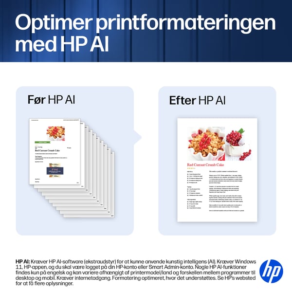 HP Smart Tank 5115 Trådløst All-in-One Farve Printer, Up to 2 Years of ink included; Two-sided printing; Copier, Scanner