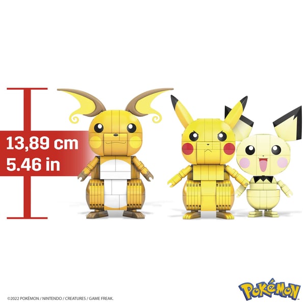 MEGA Pokémon Construx Build and Show Pikachu-udviklingstrio