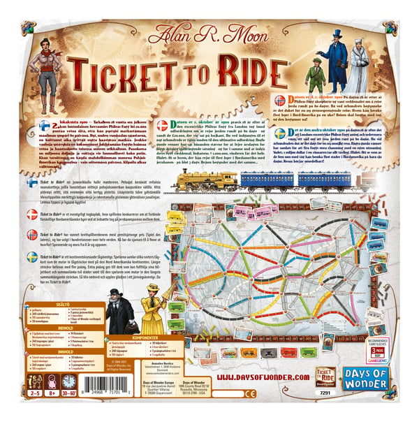 Asmodee Ticket to Ride USA Nordic Ticket to Ride USA 45 min Lautapeli Strategia