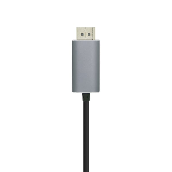 AISENS A109-0394 videokaapeli-adapteri 0,8 m DisplayPort USB Type-C Alumiini, Musta