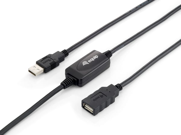Equip 133310 USB-kabel USB 2.0 10 m USB A 0,48 Gbit/sek. Sort