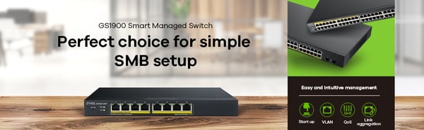 Zyxel GS1900-8 Hallittu L2 Gigabit Ethernet (10/100/1000) Musta