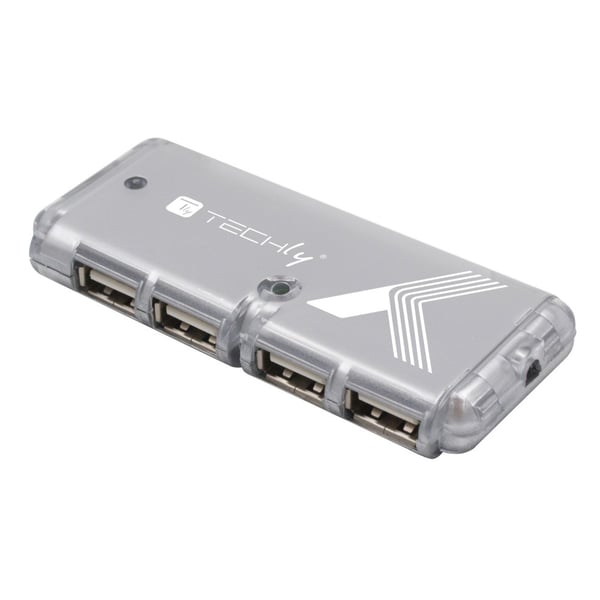 Techly IUSB2-HUB599TY interface hub USB 2.0 480 Mbit/s Grå