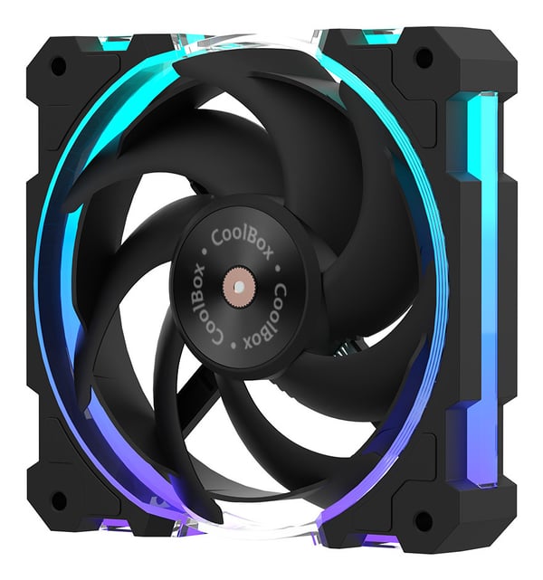 CoolBox X12 Ring ARGB Computerkabinet Ventilator 12 cm Sort 1 stk