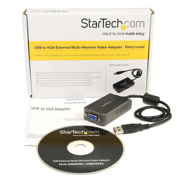 StarTech.com USB2VGAE2 USB grafisk adapter 1600 x 1200 pixel Sort