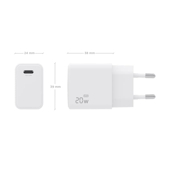 AISENS A110-1023 mobilladdare Mobiltelefon, Smartphone, Bärbar dator, Digitalkamera, Surfplatta, GPS, MP3, MP4, Bärbar spelkonsol, Universal Vit AC Snabb laddning inomhus