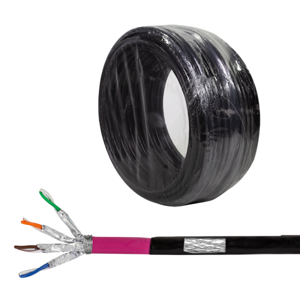 LogiLink CPV0080 netværkskabel Sort 25 m Cat7 S/FTP (S-STP) Rund