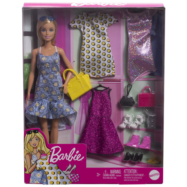 Barbie BARBIE-nukke ja vaatteita