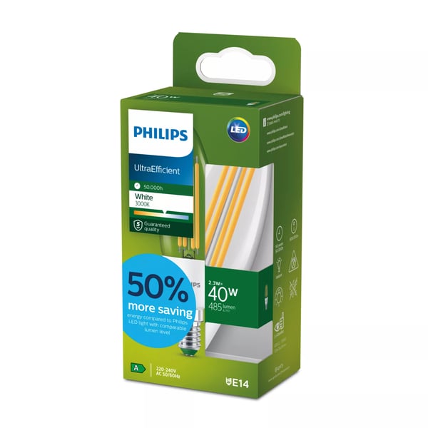 Philips Filamentti kynttilälamppu kirkas 40W B35 E14