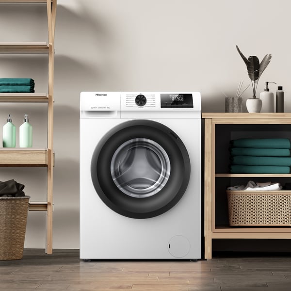 Hisense WFQP701219VM vaskemaskine Front-læsning 7 kg 1200 rpm Hvid