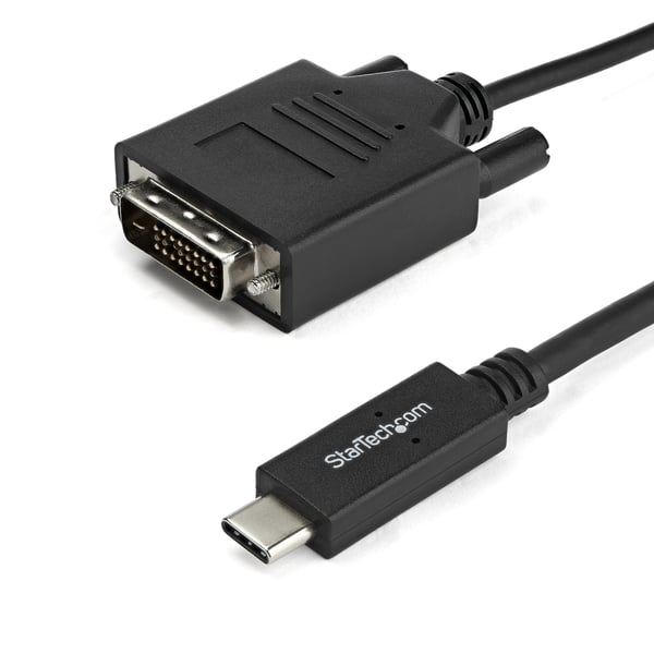 StarTech.com 2 m USB-C till DVI-kabel - 1920 x 1200 - Svart