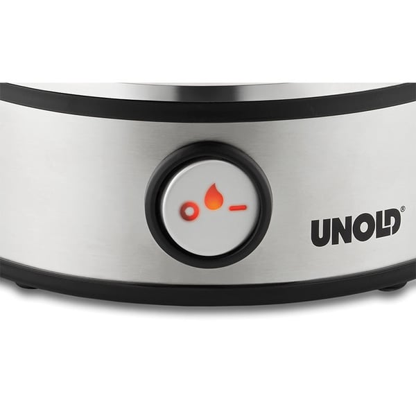 Unold 38626 munankeitin 7 munaa 360 W Musta, Ruostumaton teräs