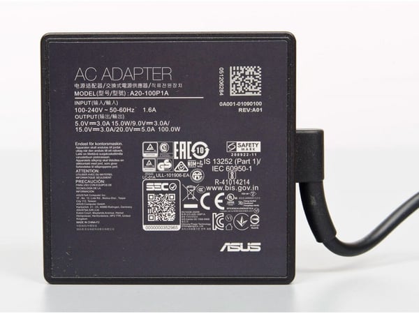 ASUS 0A001-01090100 virta-adapteri ja vaihtosuuntaaja Sisätila 100 W Musta