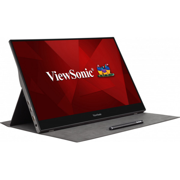 Viewsonic TD1655 platta pc-skärmar 39,6 cm (15.6") 1920 x 1080 pixlar Full HD LED Pekskärm Flera användare Svart, Silver