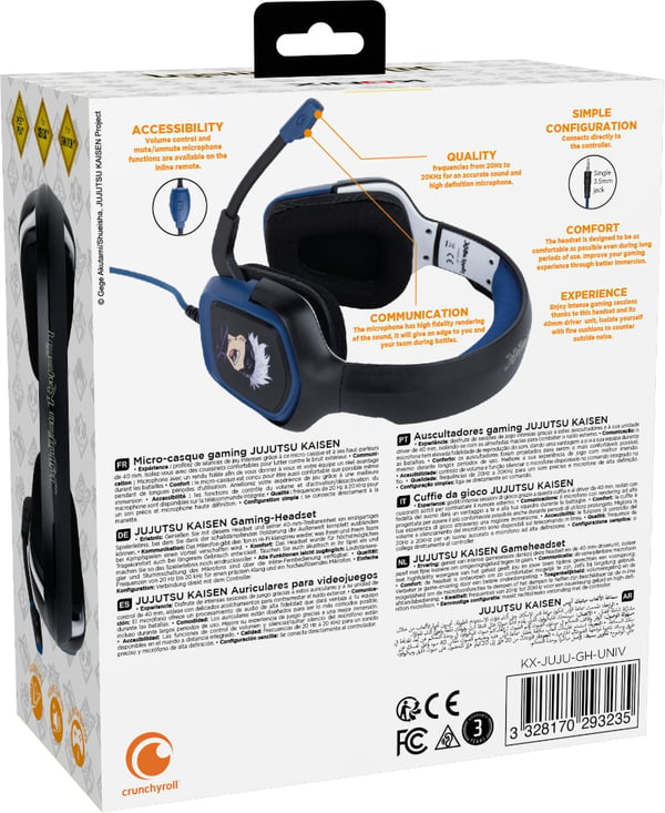 Konix KX JUJUTSU GAMING HEADSET Ledningsført Spil Sort, Blå