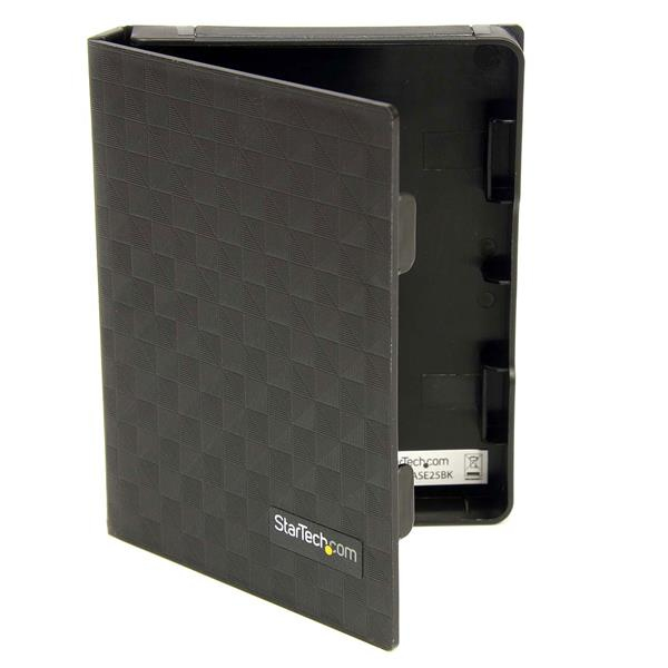 StarTech.com HDDCASE25BK tallennusaseman kotelo Suojakotelo Muovi Musta StarTech.com HDDCASE25BK tallennusaseman kotelo Suojakotelo Muovi Musta
