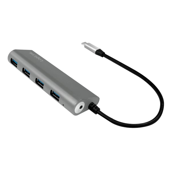 LogiLink UA0309 interface hub USB 3.2 Gen 1 (3.1 Gen 1) Type-C 5000 Mbit/s Grå