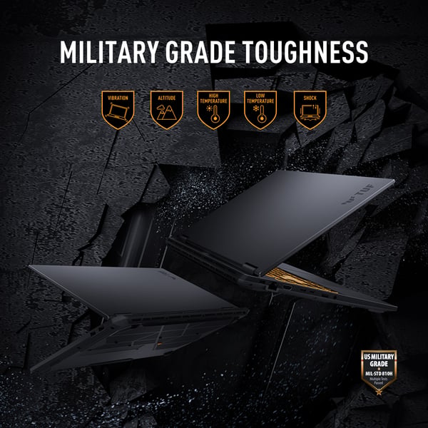 ASUS TUF Gaming FX610JM-TU120W Intel® Core™ i7 i7-14650HX Kannettava tietokone 40,6 cm (16") WUXGA 16 GB DDR5-SDRAM 512 GB SSD NVIDIA GeForce RTX 5060 Wi-Fi 6 (802.11ax) Windows 11 Home Musta QWERTY