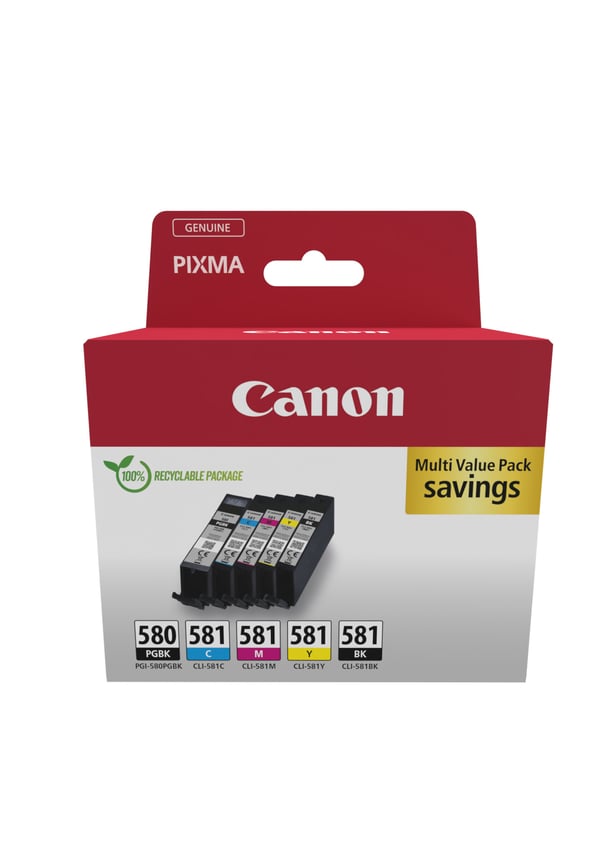 Canon 2078C007 mustekasetti 5 kpl Alkuperäinen Musta, Sininen, Syaani, Magenta, Keltainen