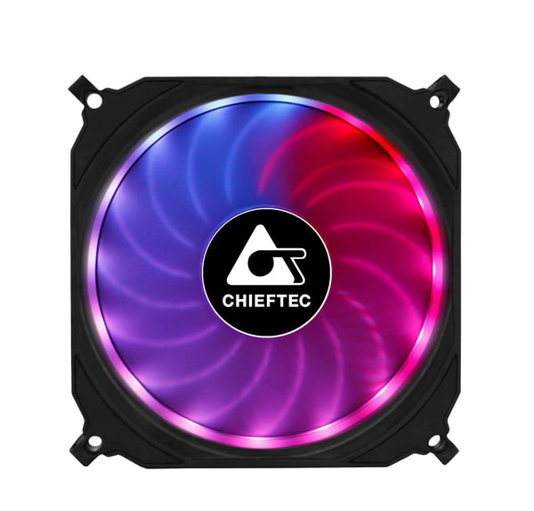 Chieftec CF-3012-RGB Tietokoneen jäähdytysjärjestelmä Tietokonekotelo Tuuletin 12 cm Musta
