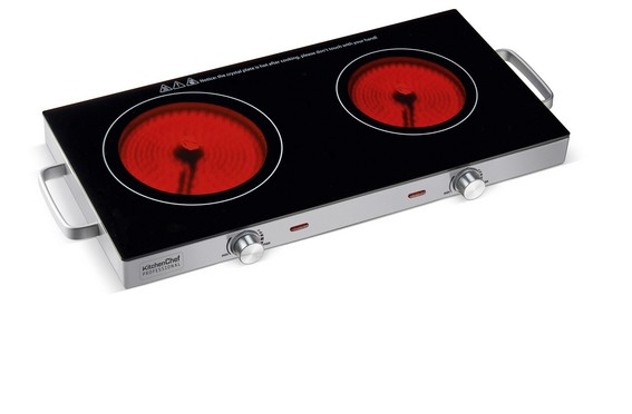 KitchenAid KCP-PV2800 kogeplade Sort, Rustfrit stål Bordplade 56 cm Keramisk 2 zone(s)