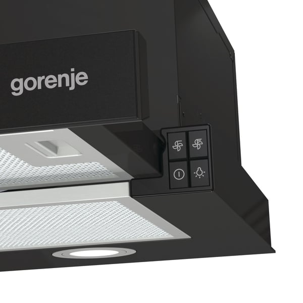Gorenje TH62E4BG Semi indbygget (træk ud) Sort 450 m³/t