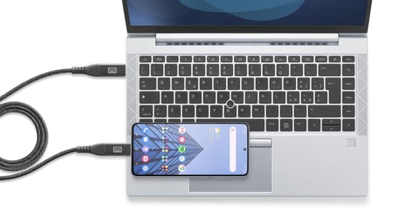 Cellularline 8018080450709 USB-kaapeli USB 3.2 Gen 1 (3.1 Gen 1) 1 m USB C 10 Gbit/s 100 W Musta