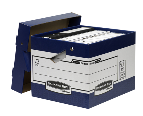 Fellowes 0038801 kansioiden säilytyslaatikko Paperi Sininen