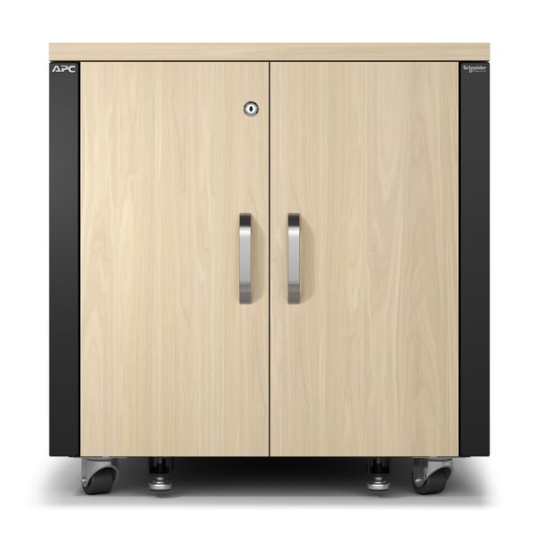 APC AR4012A stativ 12U Fritstående reol Sort, Ahorn farve