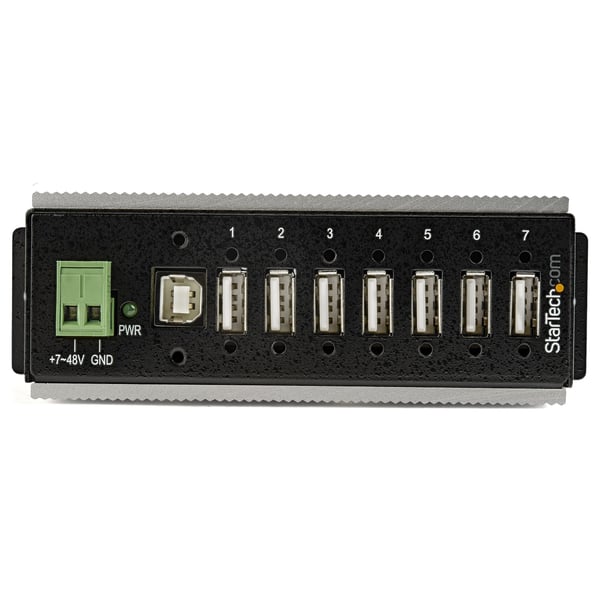 StarTech.com Industriell USB-hubb med 7 portar - USB 2.0 - 15 kV ESD-skydd