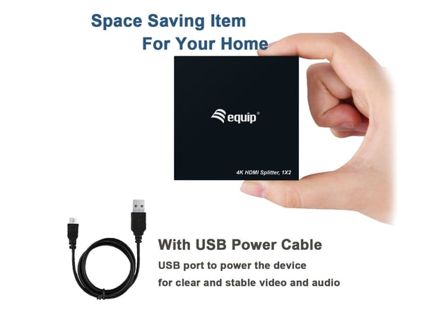 Equip 332715 videohaaroitin HDMI 2x HDMI