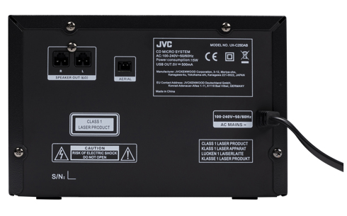 JVC UX-C25DAB stereoanlæg Home audio micro system 14 W Sort