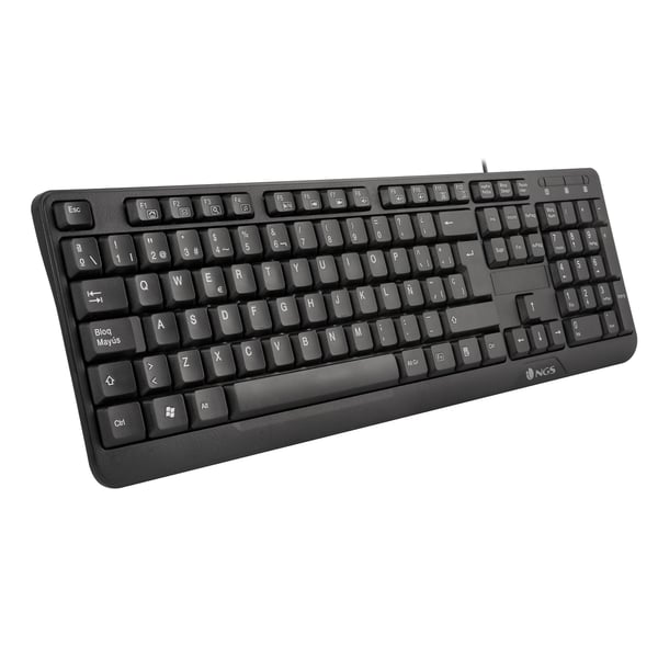 NGS FunkyV3, QWERTY, ES tastatur Hjem USB Spansk Sort