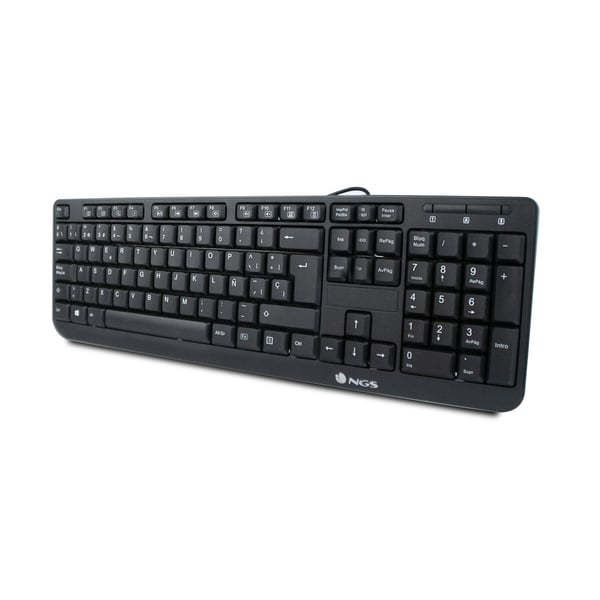 NGS FunkyV3, QWERTY, ES tastatur Hjem USB Spansk Sort