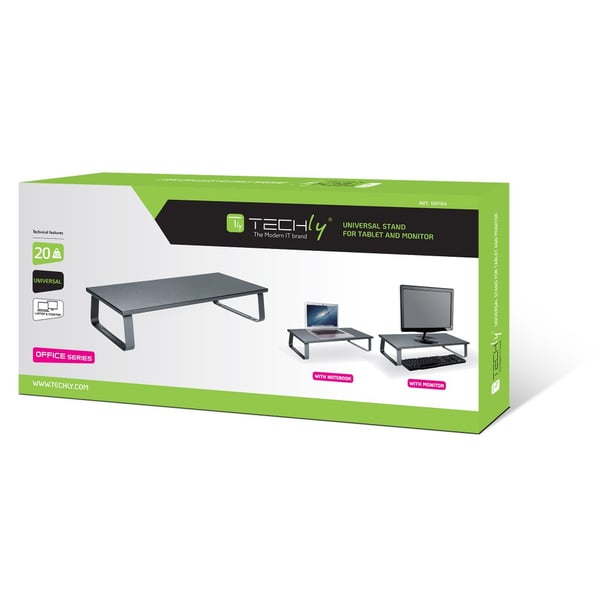 Techly ICA-MS 600TY skærmbeslag og -stativer Skrivebord Sort