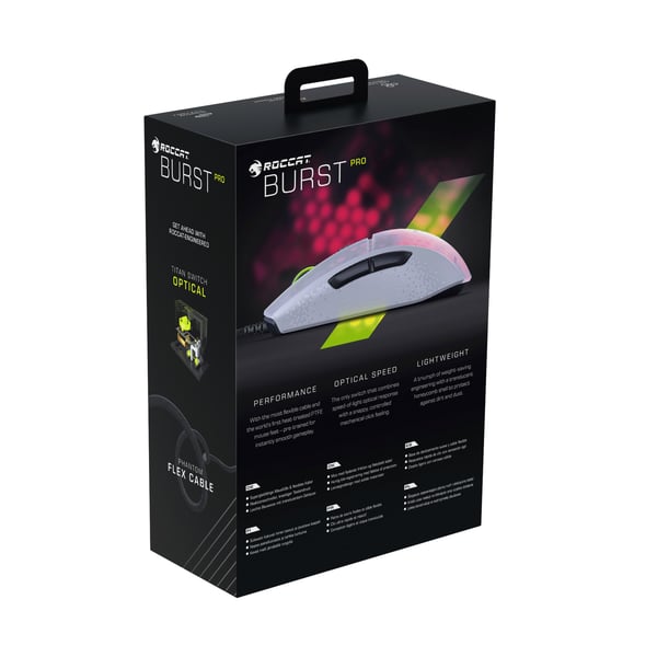 ROCCAT Burst Pro hiiri Pelaaminen Oikeakätinen USB A-tyyppi Optinen 16000 DPI