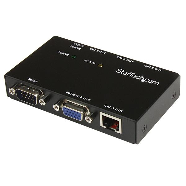 StarTech.com ST1214T AV forlænger AV sender & modtager Sort