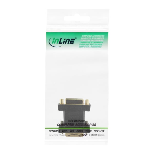 InLine 17760P kabel kønsskifter DVI-I DVI-D Sort