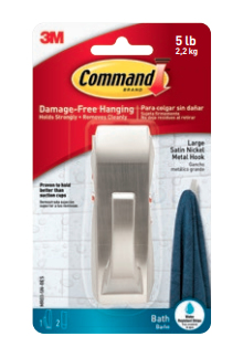 3M MR03BN-BFGN förvaringskrok inomhus Universalkrok Silver 1 styck