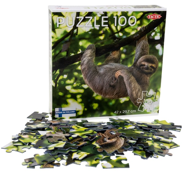Tactic Puzzle Lovers Sloth Hanging on Tree 100 pcs puzzle
