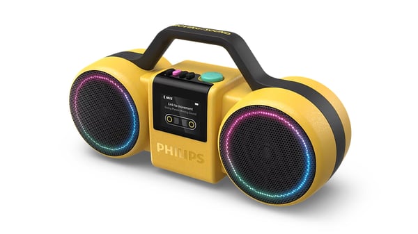 Philips The Roller Bærbar stereohøjttaler Gul 60 W