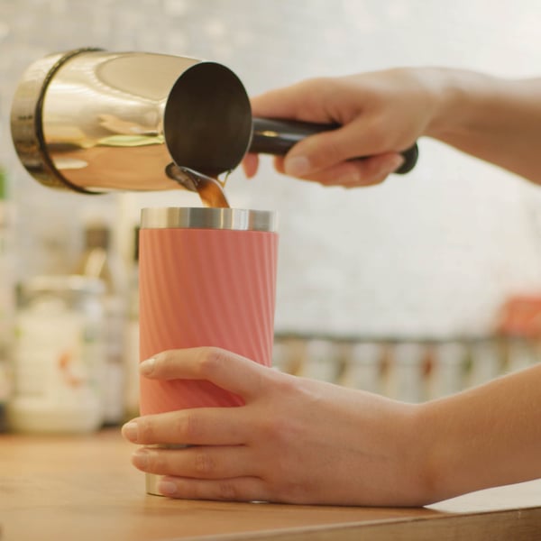 Tefal Travel Mug Classic Twist N2024410 resemugg 360 ml Svart, Rosa, Rostfritt stål Rostfritt stål