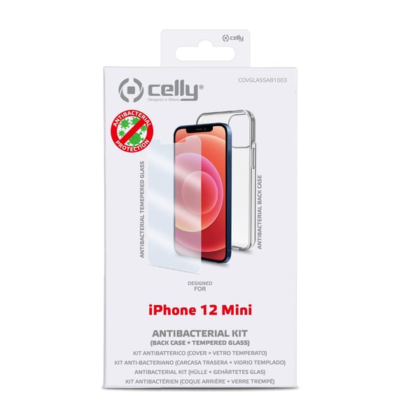 Celly COVGLASSAB1003 mobiltelefonfodral 13,7 cm (5.4") Mobilskal Transparent