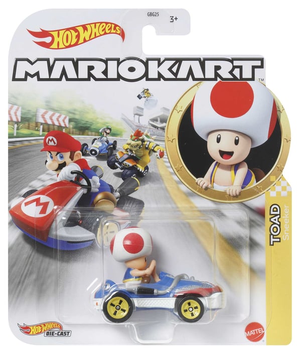 Hot Wheels Mario Kart TOAD, SNEEKER Vehicle