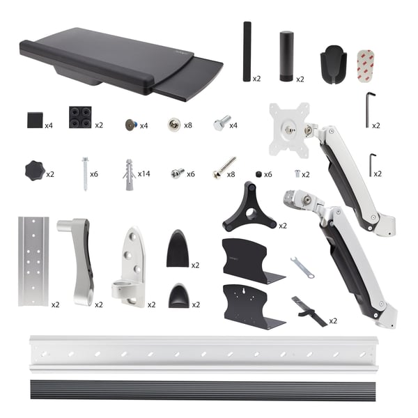 StarTech.com 2PASTSC-WALL-MOUNT desktop arbejdsplads med siddestativ