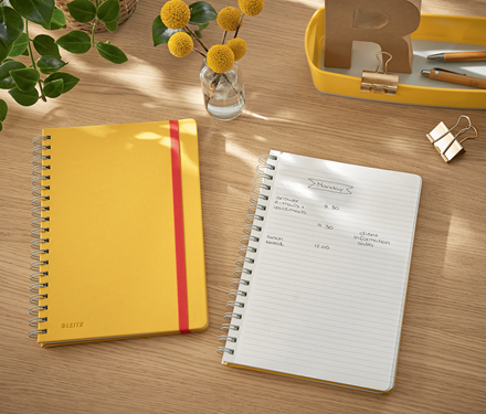 Leitz Cosy notesblok Soft Touch linjeret spiralindbundet