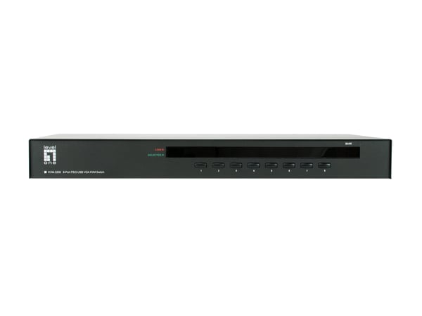 LevelOne KVM-3208 KVM-switchar Rackmontering Svart