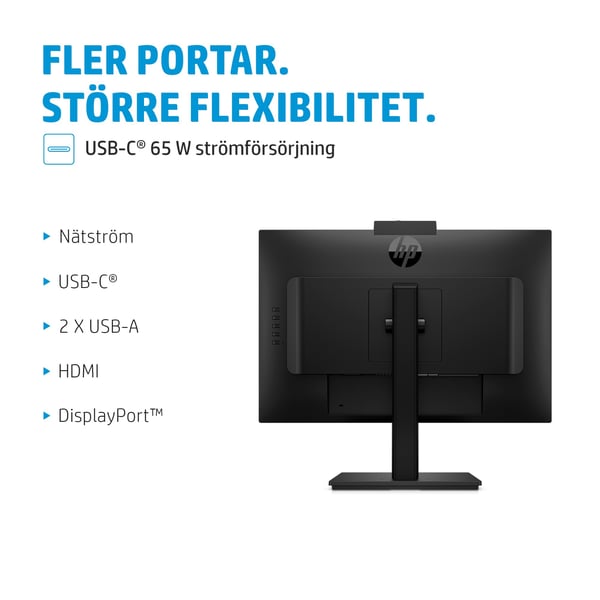 HP M24m platta pc-skärmar 60,5 cm (23.8") 1920 x 1080 pixlar Full HD Svart