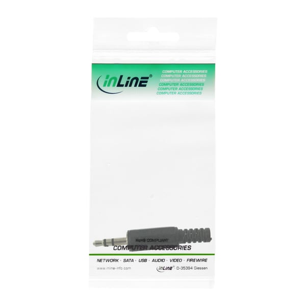 InLine 99100 kabelsamler 3.5mm Sort, Sølv